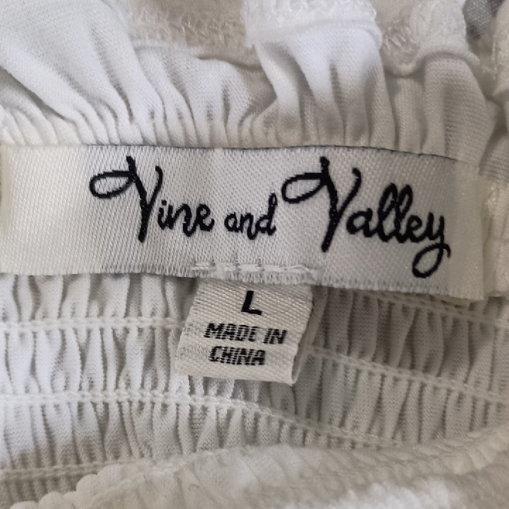 White Ruffled Smocked Tank Top - Picture 2 of 2